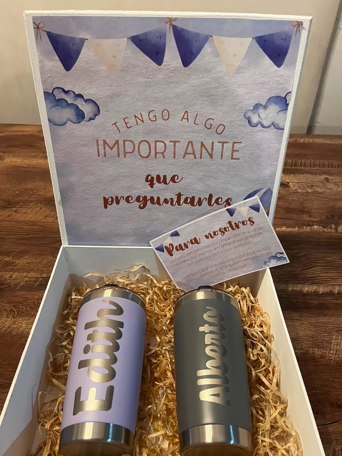 🎁 CAJA PADRINOS PERSONALIZADOS